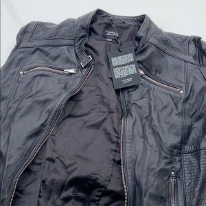 Lamarque Black Lamb Skin Leather Jacket